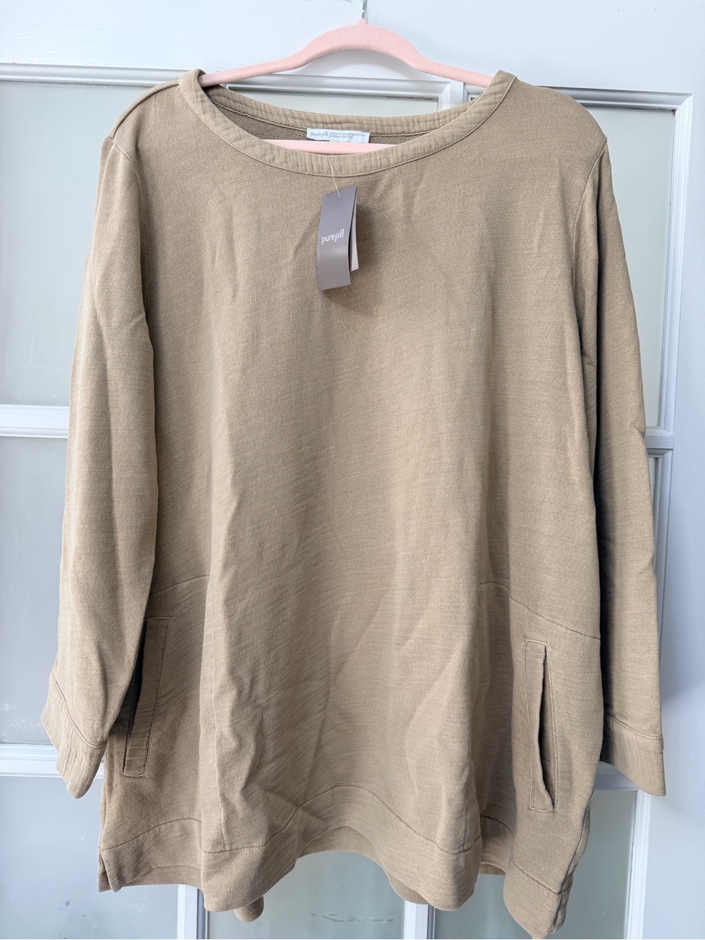 J. Jill Relaxed Tunic Sweater in Khaki